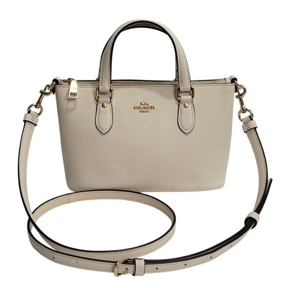 Coach Leather Mini Gallery Crossbody Chalk - Picture 11 of 11